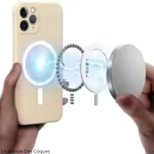 Coque Magsafe en silicone liquide de luxe pour iPhone