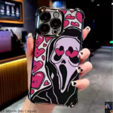 Coque Ghostface plaquée artistique en silicone pour Samsung A55 5G à A04 4G