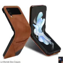 Coque en cuir PU avec fente carte et ligne simple pour Samsung Galaxy Z