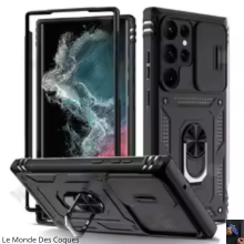 Coque robuste avec béquille 360° et protection caméra pour Samsung Galaxy S21 à S25