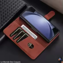 Étui portefeuille en cuir à rabat pour Samsung Galaxy Z Fold à Z Flip 