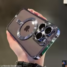 Coque magnétique transparente de luxe Magsafe pour iPhone 