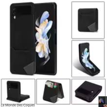 Coque en cuir PU avec fente carte et ligne simple pour Samsung Galaxy Z