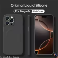 Coque Magsafe en silicone liquide de luxe pour iPhone