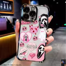 Coque Ghostface plaquée artistique en silicone pour Samsung A55 5G à A04 4G