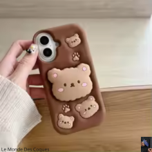 Coque Samsung Galaxy ours Rilakkuma 3D kawaii poignée support silicone