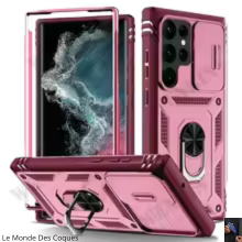 Coque robuste avec béquille 360° et protection caméra pour Samsung Galaxy S21 à S25