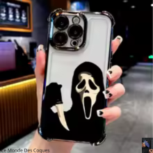 Coque Ghostface plaquée artistique en silicone pour Samsung A55 5G à A04 4G