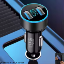 Chargeur voiture rapide 36W PD QC3.0 affichage tension allume-cigare