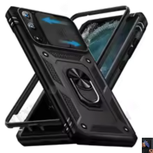 Coque robuste avec béquille 360° et protection caméra pour Samsung Galaxy S21 à S25
