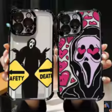 Coque Ghostface plaquée artistique en silicone pour Samsung A55 5G à A04 4G