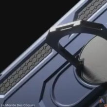 Coque avec béquille et protection caméra coulissante pour iPhone